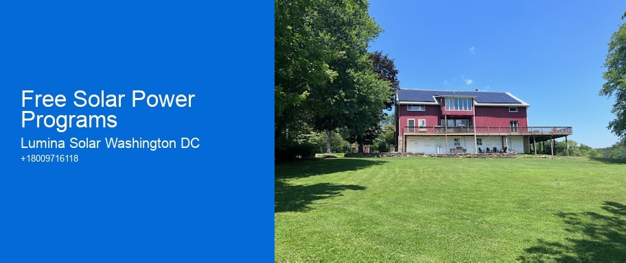 Free Solar Power Programs