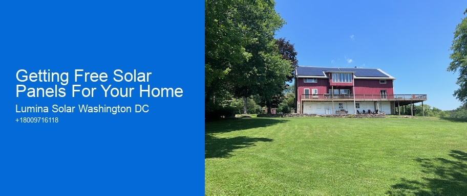Getting Free Solar Panels For Your Home