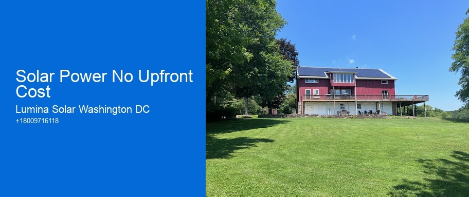 Solar Power No Upfront Cost